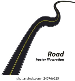 Vector Illustration of winding road
