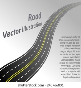 Vector Illustration of winding road