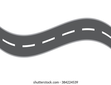 Vector Illustration of winding road