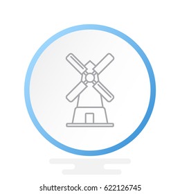 vector illustration of a windmill icon.