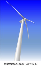 A vector illustration of a windmill on a Northern Ontario wind farm.