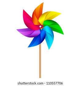Vector illustration of Windmill toy
