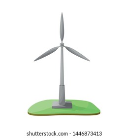 Vector illustration of windmill and wind icon. Collection of windmill and power stock symbol for web.