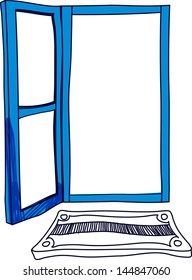Vector illustration of a window