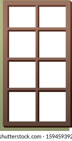 Vector illustration of window frame