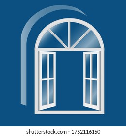 Ilustración vectorial de un icono de ventana, símbolo