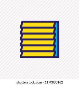 Vector Illustration Of Window Siding Icon Colored Line. Beautiful Industry Element Also Can Be Used As Jalousie Icon Element.