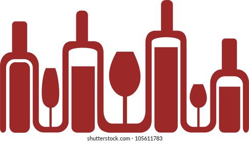 Vector illustration of wine