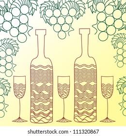 Vector illustration of wine