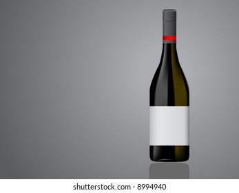 vector illustration of wine bottle