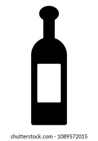 Vector illustration of a Wine Bottle Icon