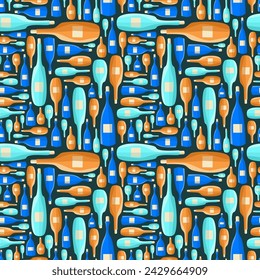 vector illustration of wine bottle pattern