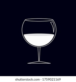 vector illustration with wine in glass