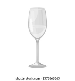 Vector illustration of wine and glass icon. Collection of wine and transparent stock symbol for web.