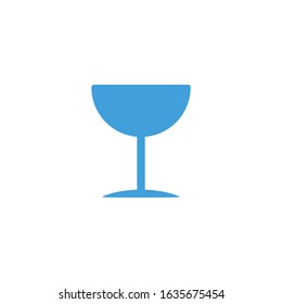 Vector illustration, wine glass icon template.  