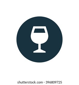 Vector illustration of wine glass icon