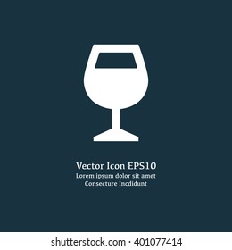 Vector illustration of wine glass icon