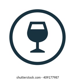 Vector illustration of wine glass icon