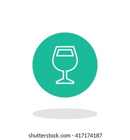 Vector illustration of wine glass icon