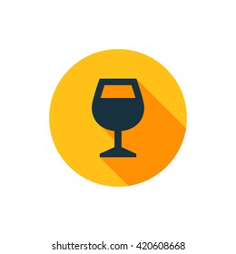 Vector illustration of wine glass icon