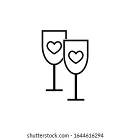 Vector illustration of a wine glasses