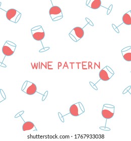vector illustration of wine pattern