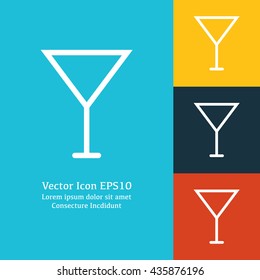 Vector illustration of wineglass icon