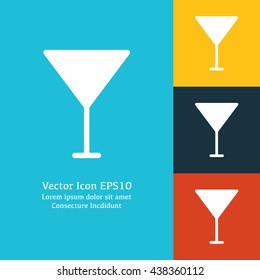 Vector illustration of wineglass icon