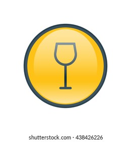 Vector illustration of wineglass icon