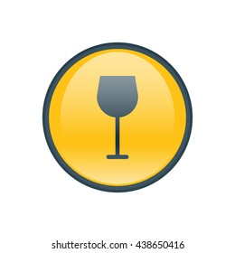 Vector illustration of wineglass icon
