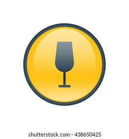 Vector illustration of wineglass icon