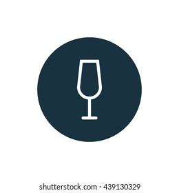 Vector illustration of wineglass icon