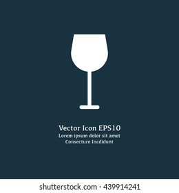 Vector illustration of wineglass icon