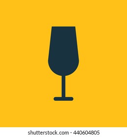 Vector illustration of wineglass icon
