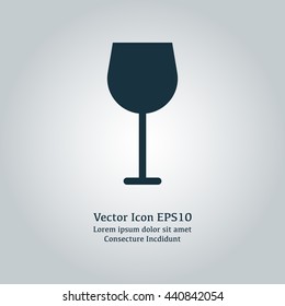 Vector illustration of wineglass icon