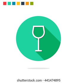 Vector illustration of wineglass icon