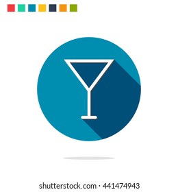 Vector illustration of wineglass icon