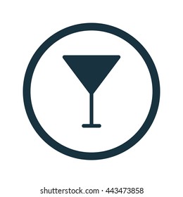 Vector illustration of wineglass icon