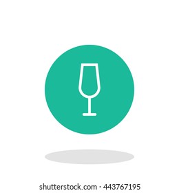 Vector illustration of wineglass icon