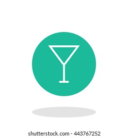 Vector illustration of wineglass icon