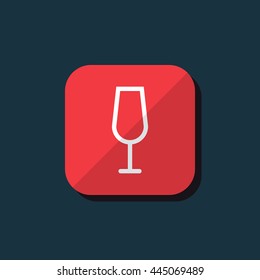 Vector illustration of wineglass icon