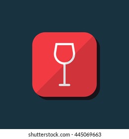 Vector illustration of wineglass icon
