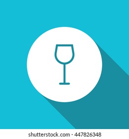 Vector illustration of wineglass icon