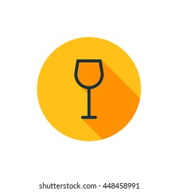 Vector illustration of wineglass icon