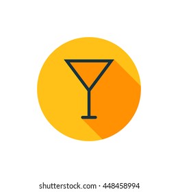 Vector illustration of wineglass icon