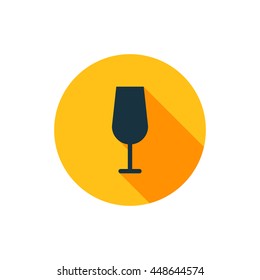 Vector illustration of wineglass icon