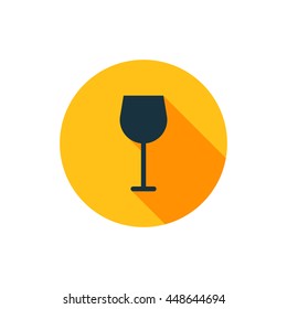 Vector illustration of wineglass icon
