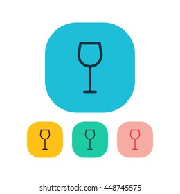 Vector illustration of wineglass icon