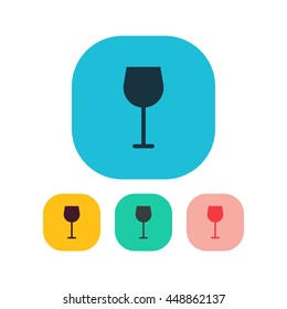 Vector illustration of wineglass icon