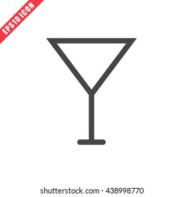 Vector illustration of wineglass icon on white background